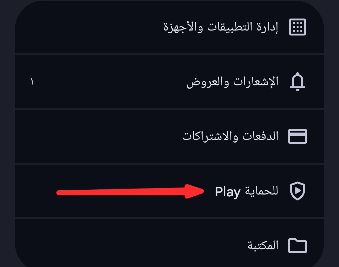 اختيار حماية Play